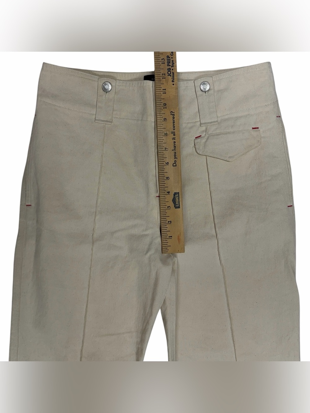 Isabel Marant Pants Women 8 40 Beige Dilemony Trouser High Waist Straight Cotton - Picture 9 of 11